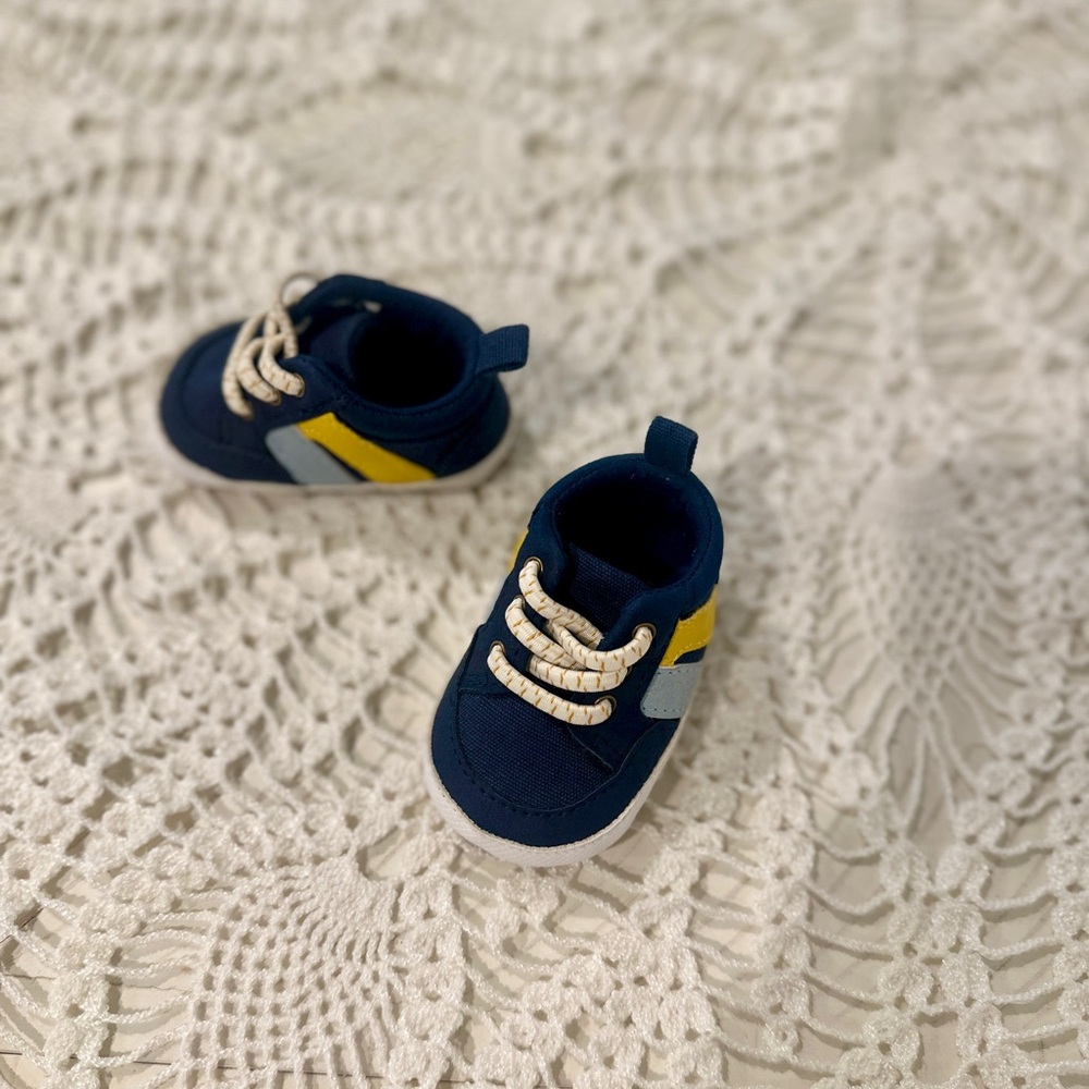 Carter's Blue and Yellow Kids Sneakers